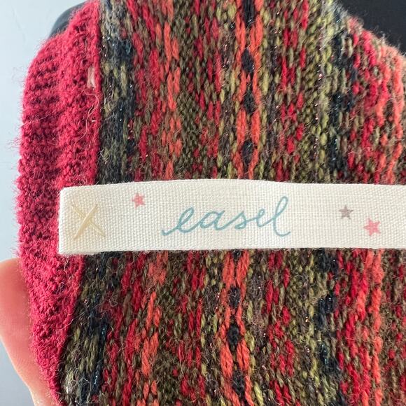 Easel Anthropologie Cardigan Sweater Fair Isle Knit Crew Neck Front Button S/ M? - Picture 7 of 7